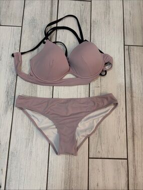 PINK Victoria's Secret Mauve Push-Up Bikini Set